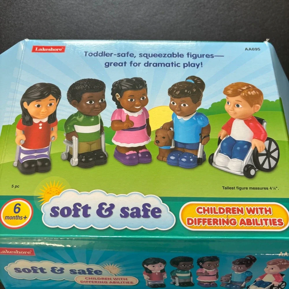 5 pc Lakeshore Learning Children W/Differing Abilities Figures Toys Soft D1-5